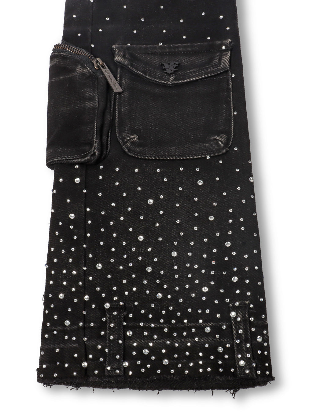 Vicious Denim All Over Rhinestone Jeans - Black