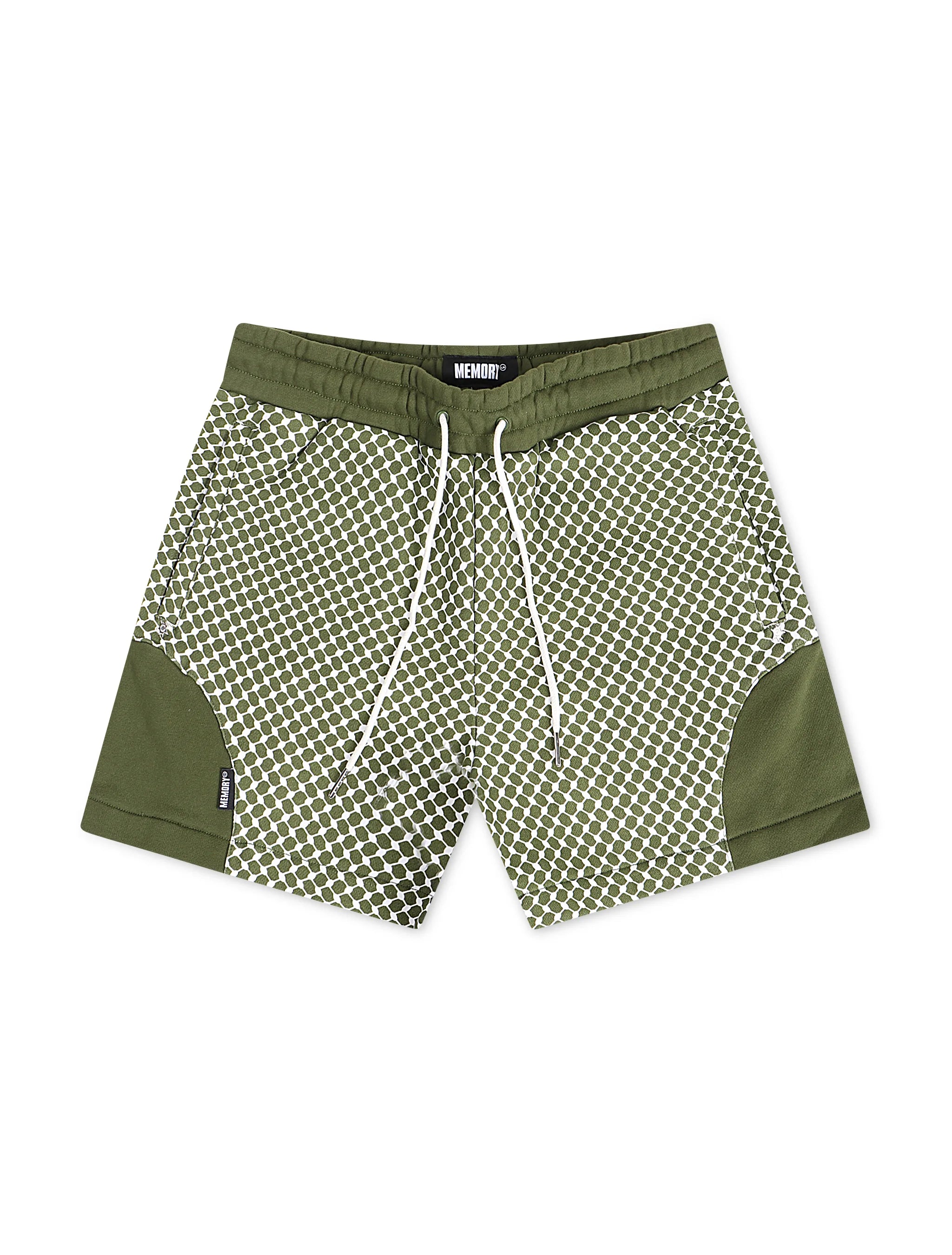 Memory Lane Window Pattern Shorts - Forest
