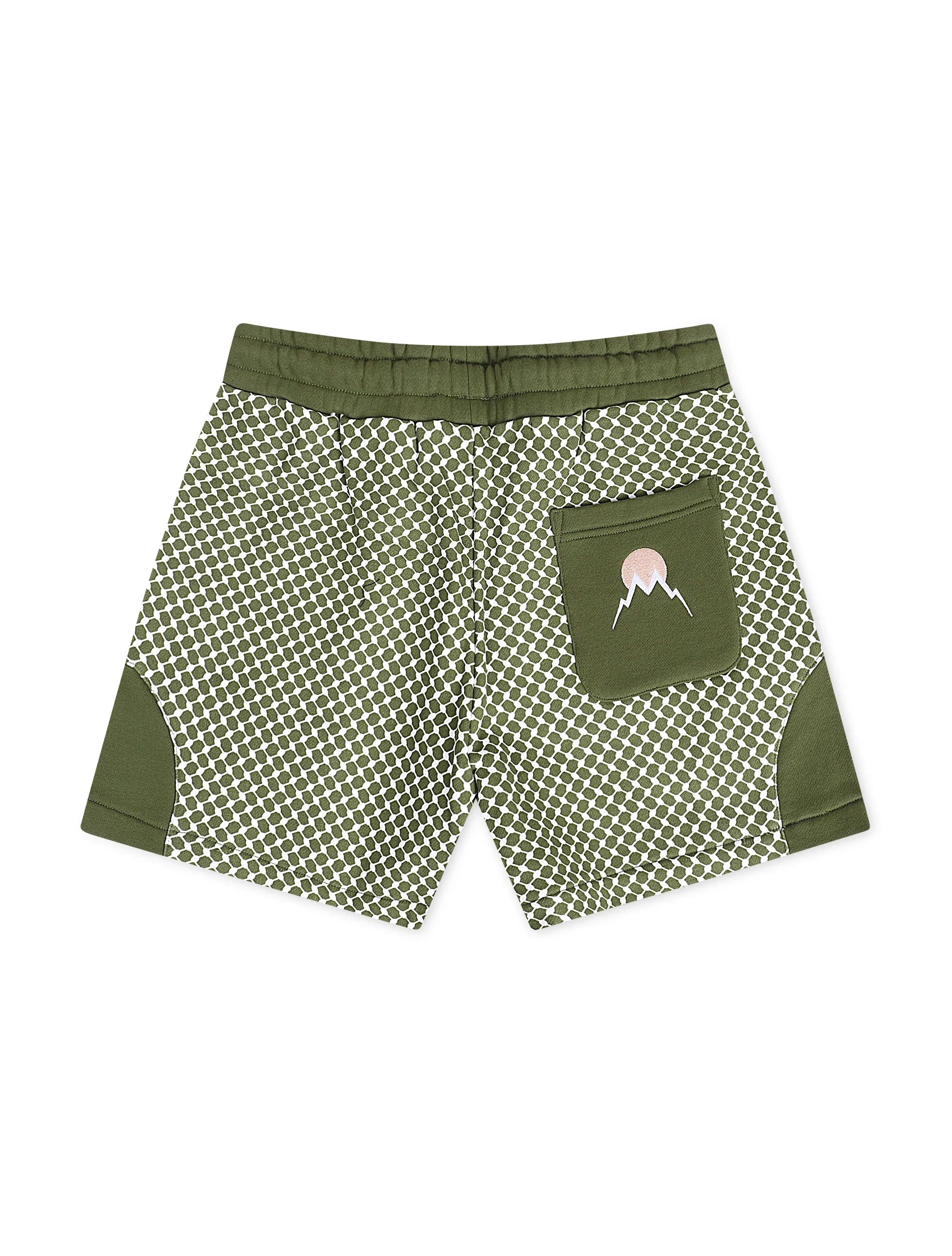 Memory Lane Window Pattern Shorts - Forest