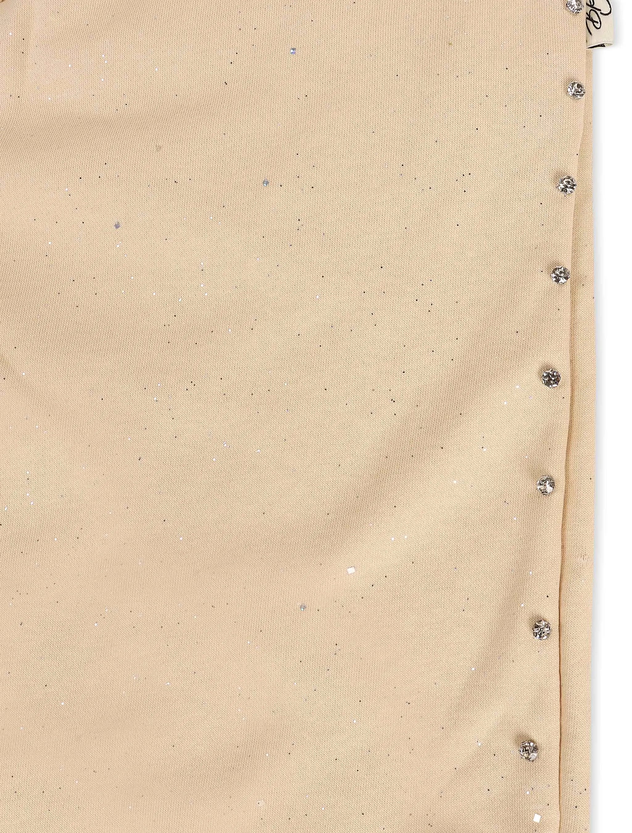 Bkys Rhinestone Shorts - Beige