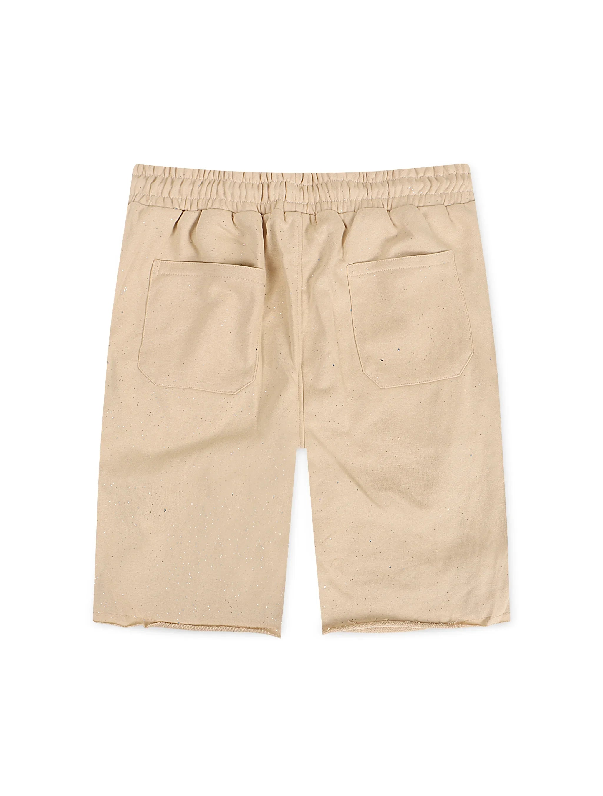 Bkys Rhinestone Shorts - Beige